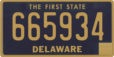DE license plate 665934
