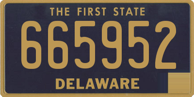 DE license plate 665952