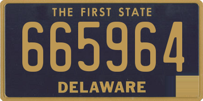 DE license plate 665964