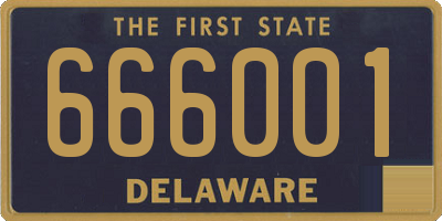 DE license plate 666001