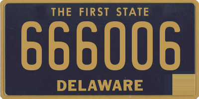 DE license plate 666006