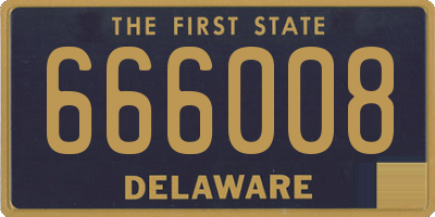 DE license plate 666008