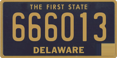 DE license plate 666013