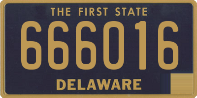 DE license plate 666016