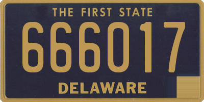 DE license plate 666017