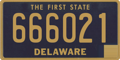 DE license plate 666021