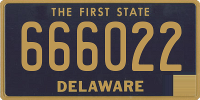 DE license plate 666022