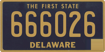 DE license plate 666026