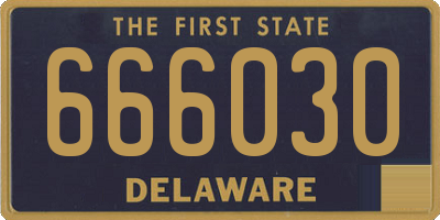 DE license plate 666030