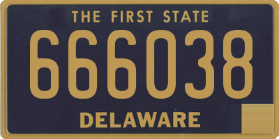 DE license plate 666038