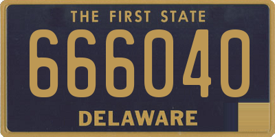 DE license plate 666040