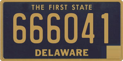 DE license plate 666041