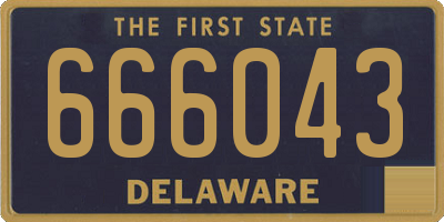 DE license plate 666043