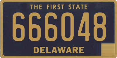 DE license plate 666048