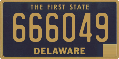 DE license plate 666049