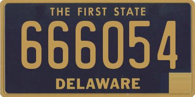 DE license plate 666054