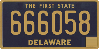 DE license plate 666058
