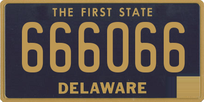DE license plate 666066