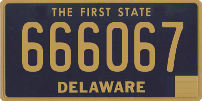 DE license plate 666067