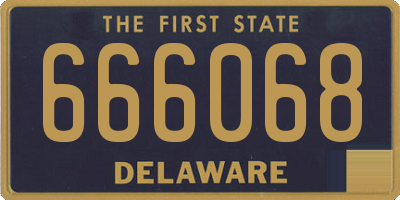 DE license plate 666068