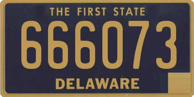 DE license plate 666073