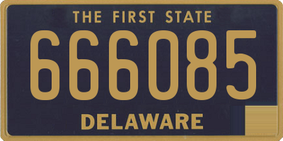 DE license plate 666085