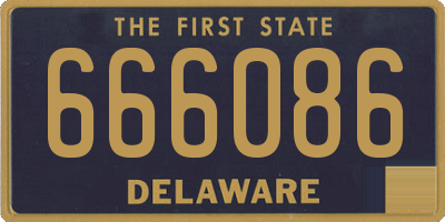DE license plate 666086