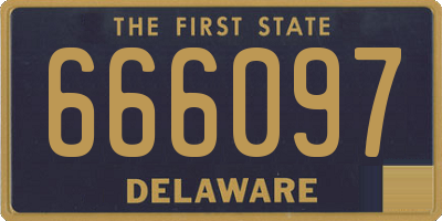 DE license plate 666097