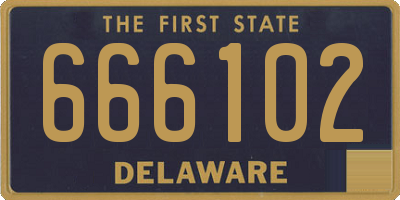 DE license plate 666102