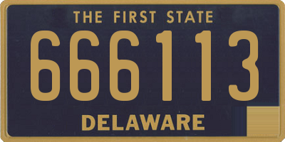 DE license plate 666113