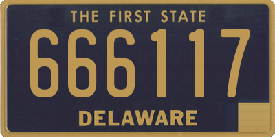DE license plate 666117