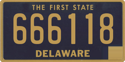 DE license plate 666118