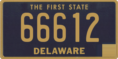 DE license plate 66612