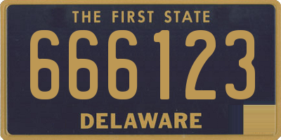 DE license plate 666123