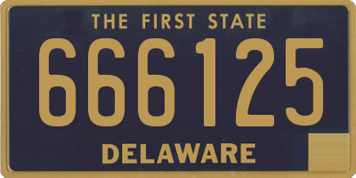 DE license plate 666125