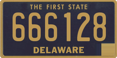DE license plate 666128