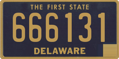 DE license plate 666131