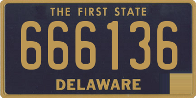 DE license plate 666136