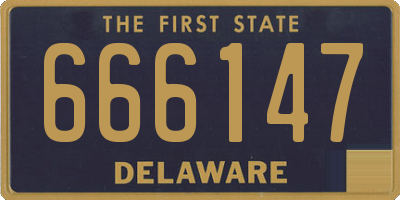 DE license plate 666147