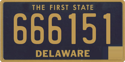 DE license plate 666151