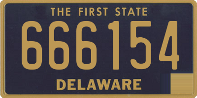 DE license plate 666154
