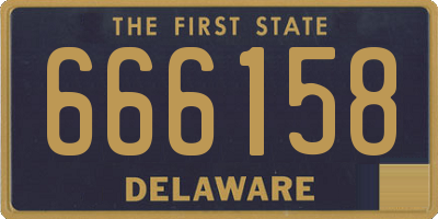 DE license plate 666158