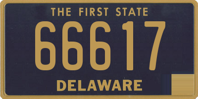 DE license plate 66617