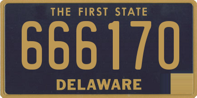 DE license plate 666170