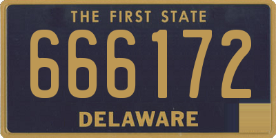 DE license plate 666172