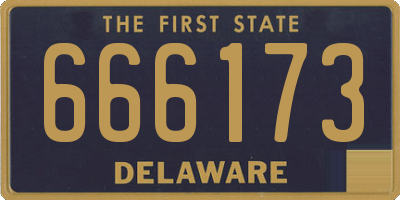 DE license plate 666173