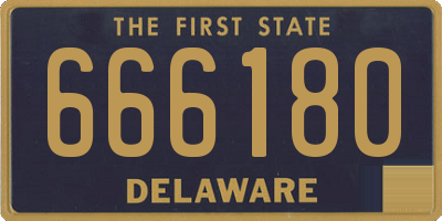 DE license plate 666180