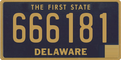 DE license plate 666181