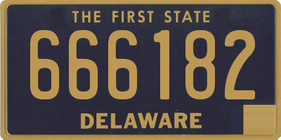 DE license plate 666182