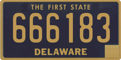DE license plate 666183